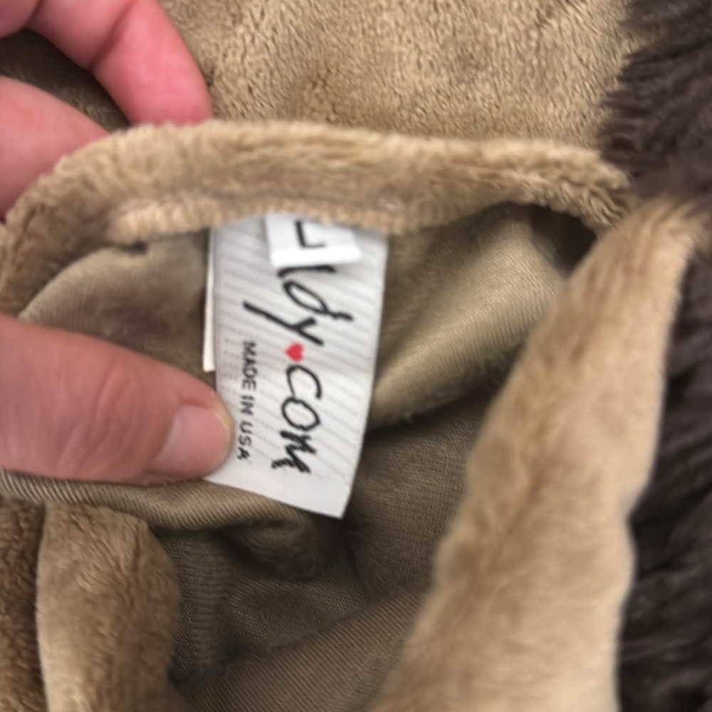 Yandy J. Valentine Brown Furry Monkey Skirt Vest Hood Costume Set RARE Large EUC - Picture 8 of 9
